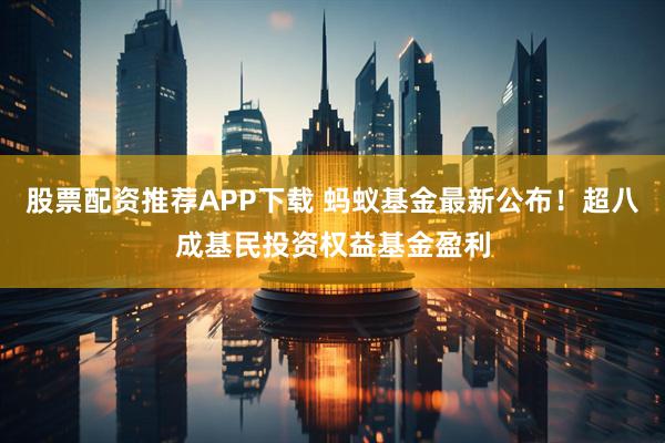 股票配资推荐APP下载 蚂蚁基金最新公布！超八成基民投资权益基金盈利