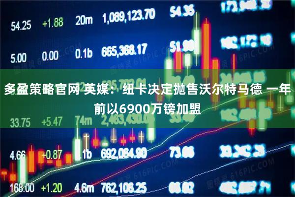 多盈策略官网 英媒：纽卡决定抛售沃尔特马德 一年前以6900万镑加盟